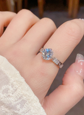 小众时尚设计感几何镶钻开口戒