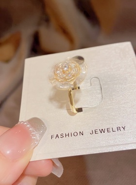 满钻雪花开口戒个性轻奢感超闪