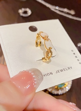 法式复古几何板材开口食指戒