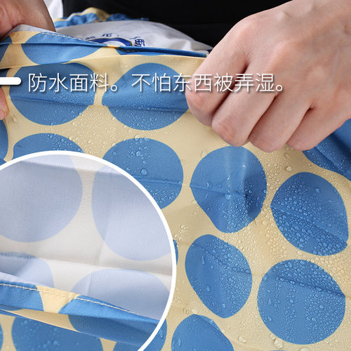 日式超市可折叠环保购物袋便携单肩男女大容量防水买菜包收纳手袋 - 图0