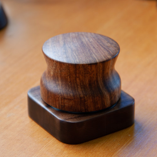 素止粉锤底座 填压器圆形实木收纳垫 58/51/53/54mm胡桃木托 轰炸 - 图1