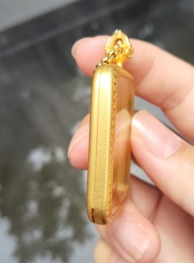 藏式镀金2.5＊3.5方形唐卡盒男女款个性项链空盒收纳盒擦擦平安符