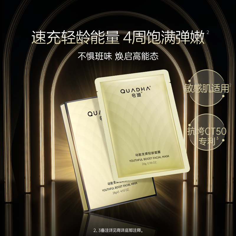 【全新上线】华熙生物夸迪CT50动能支撑轻龄面膜滋养抗皱修护弹润