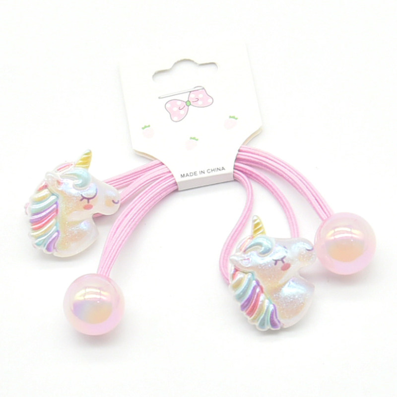 儿童炫彩独角兽头绳女童发圈小女孩扎辫子不伤发卡通皮筋发绳发饰,淘宝优惠券,粉丝福利购,淘宝优惠卷