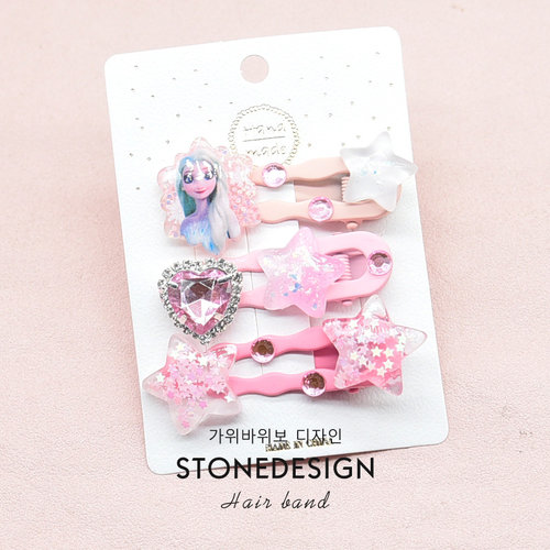 女童冰雪奇缘爱莎公主发卡头饰儿童发夹侧边碎发夹子女孩卡通发饰 - 图0