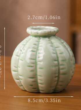 创意陶瓷水培绿萝花瓶仙人掌造型