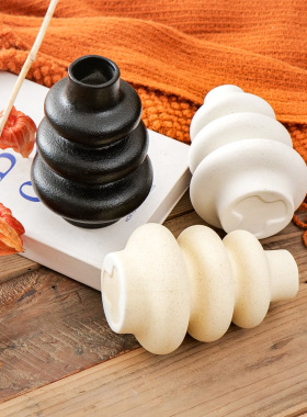 陶瓷花瓶创意高级感插花器白色