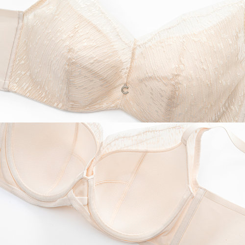 【纤曲系列】Comfit夹碗杯大码内衣女薄蕾丝调整型文胸CBW0223 - 图1