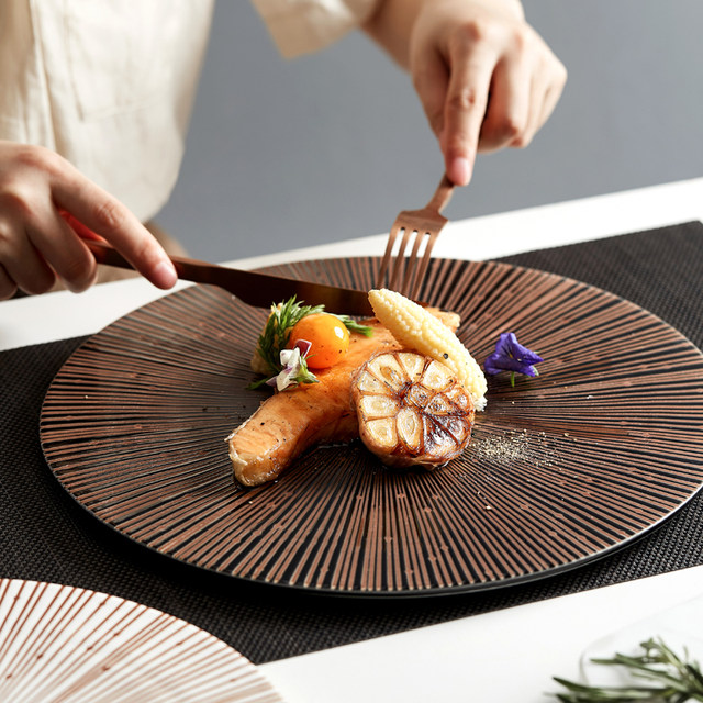 High-end Western cuisine plate flat ceremonial sense tableware