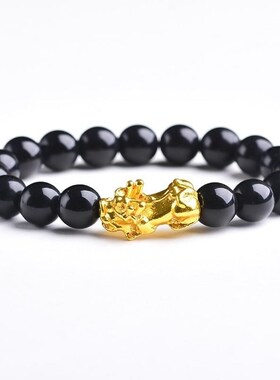 Light gold bracelet bracelet men's string of beads string