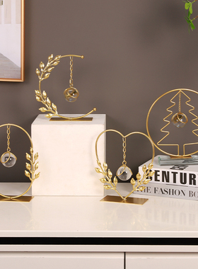 轻奢麦穗水晶球摆件生日礼物