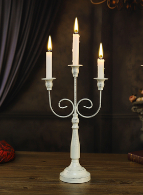欧式复古金属烛台生日宴会摆件