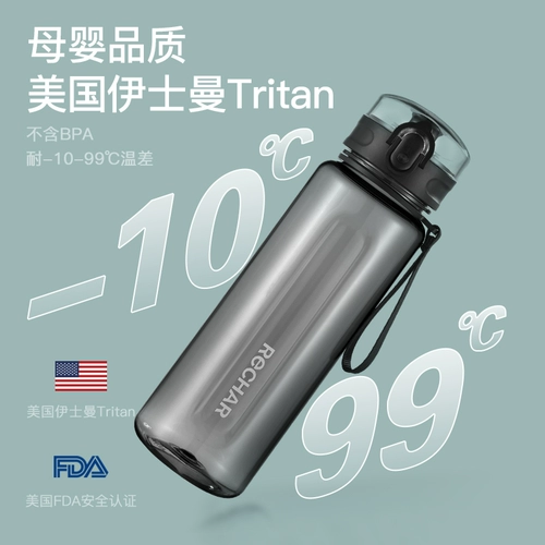 Tritan Sports Water Cup Bargy -Capacity Pot Men's Fitness Portnable Food -Распространение на открытом воздухе с высокой температурой пластиковой студенческой чашки
