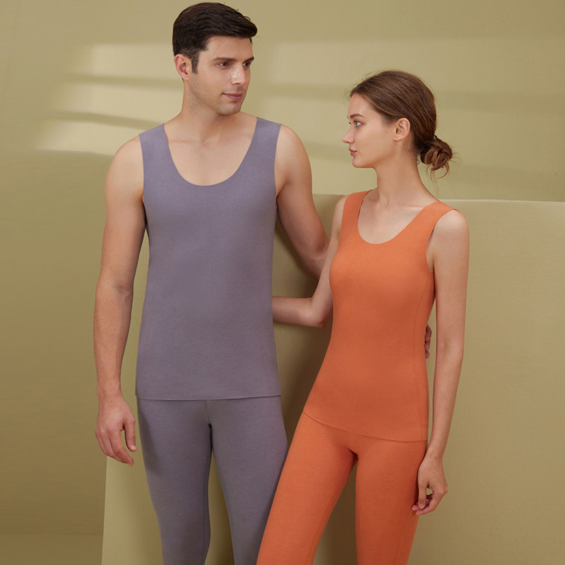 无袖保暖内衣女加厚加绒背心自发热男士无痕秋衣秋裤套装情侣冬季,淘宝优惠券,粉丝福利购,淘宝优惠卷