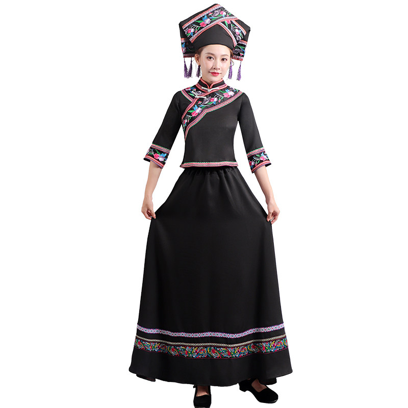 新款广西壮族三月三回娘家56个舞蹈 纳澜彩民族服装/舞台装