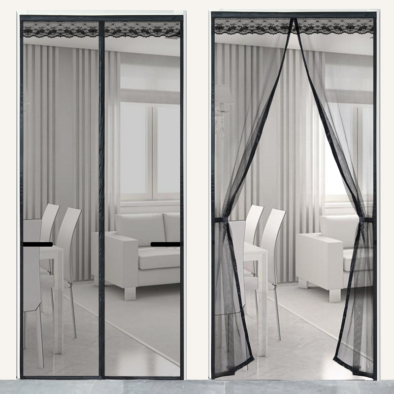 防蚊门帘磁铁防蝇通风卧室加密加厚纱门帘子防尘家用魔术贴免打孔
