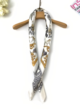真丝丝巾女士 通勤知性OL 围巾装饰大方巾披肩春秋夏季送礼wj2120