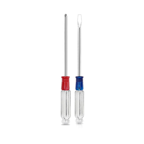 水晶透明小螺丝刀 迷你起子改锥3寸刀柄两用2MM3MM十字螺丝起包邮 - 图3