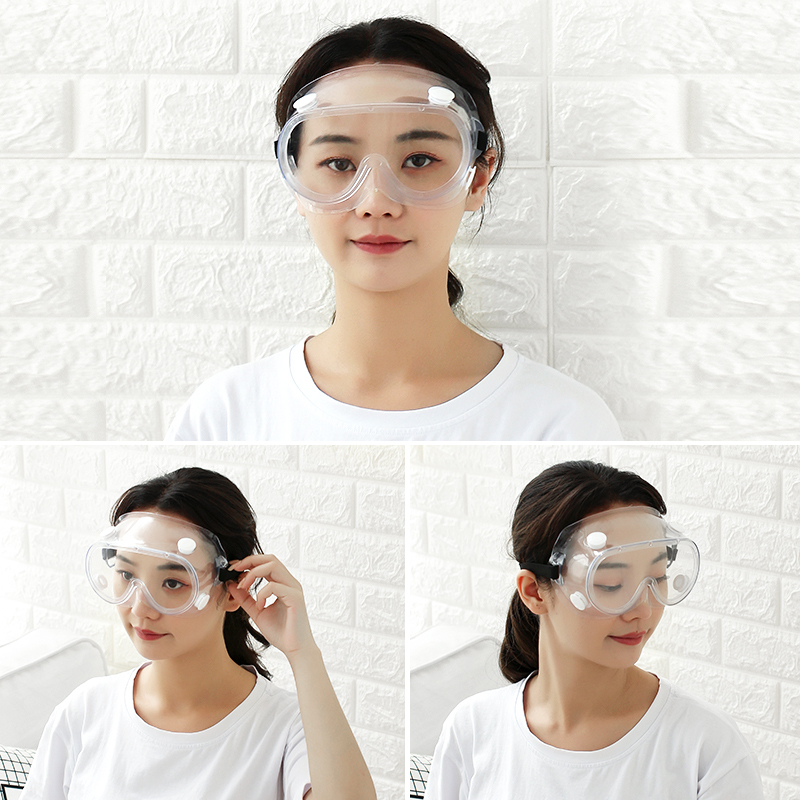 Goggles, labor protection, splash proof, windshields, dust droplets, transparent fog proof, protective glasses, male, polished, closed, female