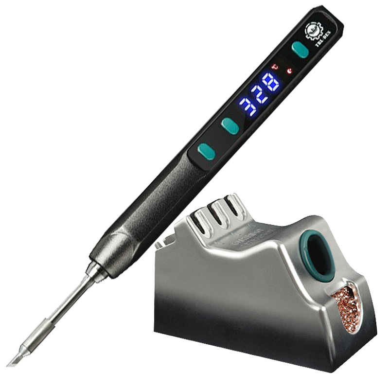 德士USB无线电烙铁小型电焊笔便携式数显可调温恒温锡焊笔12v家用