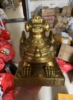 中式貔貅摆件黄铜镇宅招财单角财位客厅书房炒股期货股票投资送礼