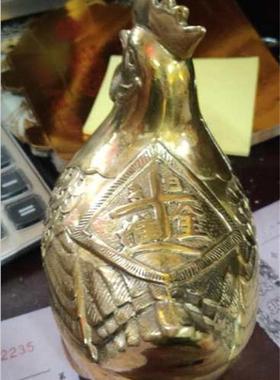 家居风水轮招财大铜鸡摆件金钱金蛋母鸡破花蜈蚣镇宅床头玄关