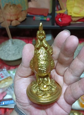 招财摆件卧室摆件公鸡铜招财中式