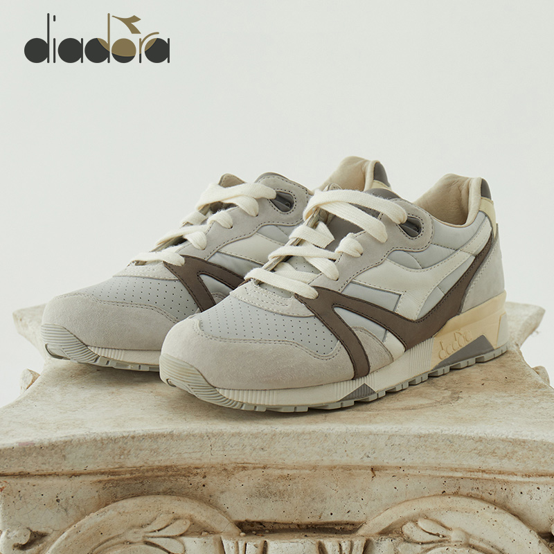 diadora/迪亚多纳男女鞋复古休闲灰低帮透气生胶增高跑步鞋N9000