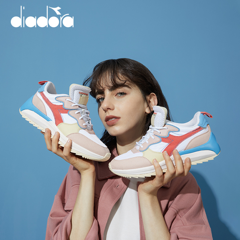 diadora/迪亚多纳女复古休闲鞋帆布logo透气慢跑鞋 JOLLY