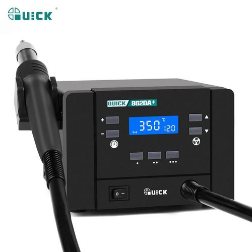 快克QUICK861/PRO/DW862DA/W+大功率数显恒温可调热风枪焊台维修 - 图3
