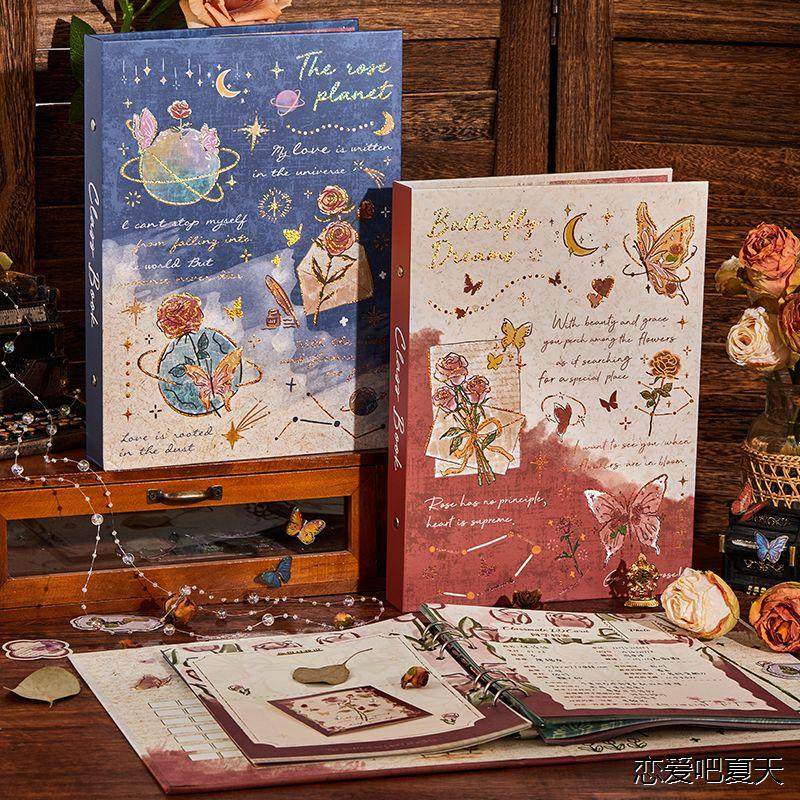 ins风彩页玫瑰毕业同学录高颜值纪念册小学六年级初中高中留言册