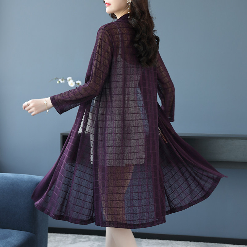 2022春夏新款外披风薄外套薄开衫 姿必美蕾丝衫/雪纺衫