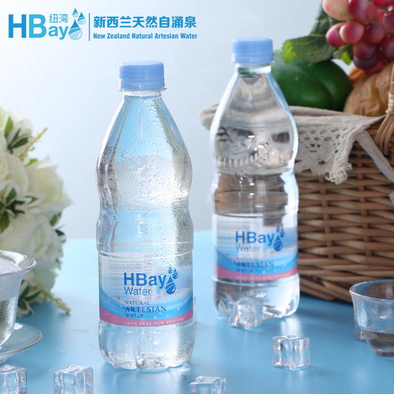 纽湾旗舰店HBay纽湾新西兰进口500ml*24整箱天然碱性饮用水PK矿泉水小瓶包邮2