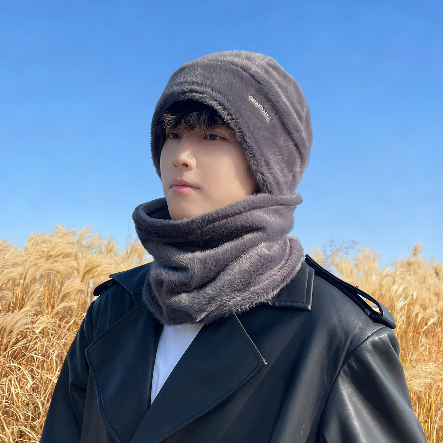 毛绒帽子男款冬季骑行加绒加厚护耳冷帽户外防风保暖围脖套头帽男,淘宝优惠券,粉丝福利购,淘宝优惠卷