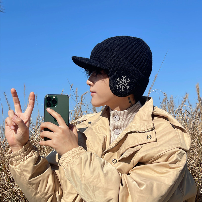 帽子男士冬季防风防寒保暖护耳加绒加厚骑行套头针织毛线帽男新款,淘宝优惠券,粉丝福利购,淘宝优惠卷