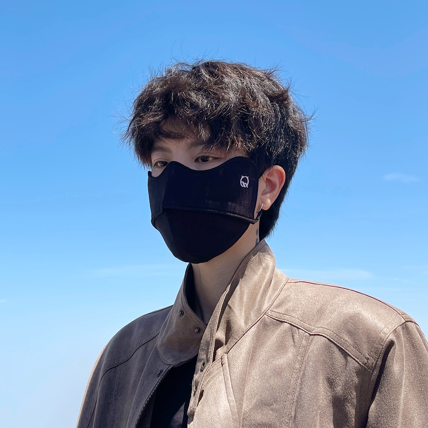 冬季保暖口罩男款护眼角冬天加绒加厚户外骑行防风电动车面罩男士 - 图0