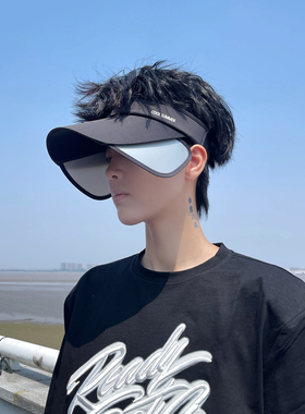 户外防晒伸缩大檐空顶鸭舌棒球帽