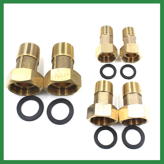 Copper water meter joint 4 minutes to 6 minutes internal and external connection Rotor type water meter accessories Thickened 1 inch booster pump adapter