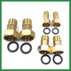 Copper water meter joint 4 minutes to 6 minutes internal and external connection Rotor type water meter accessories Thickened 1 inch booster pump adapter