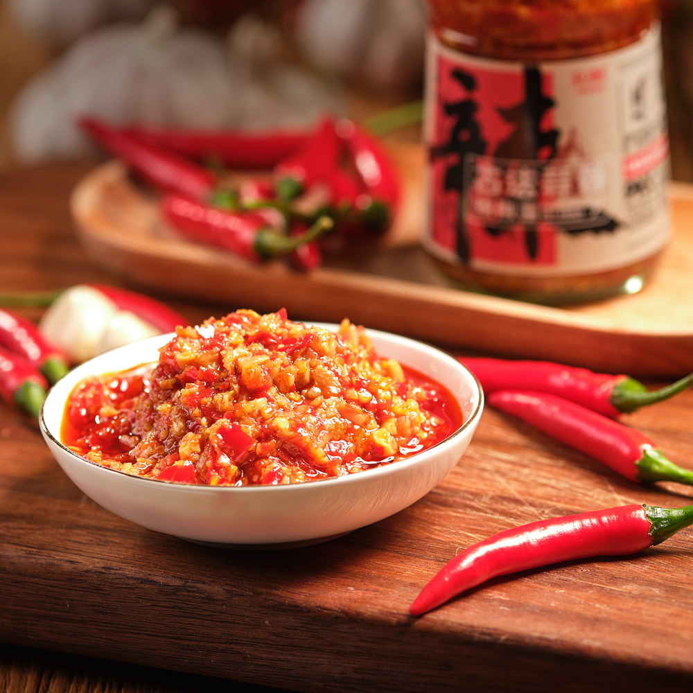 和鲜0添加古法蒜蓉辣椒酱0添加佐餐拌饭拌面下饭210g食品