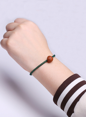 本命年手绳野生桃核男女同款