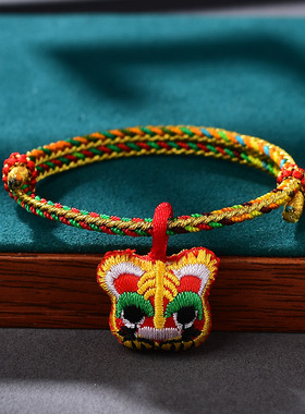 真安顺男女同款艾草布老虎手链