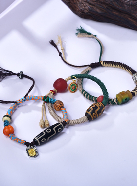 真安顺男女手链棉绳藏式