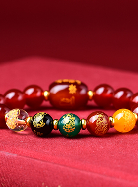 真安顺男女同款红玛瑙民族风