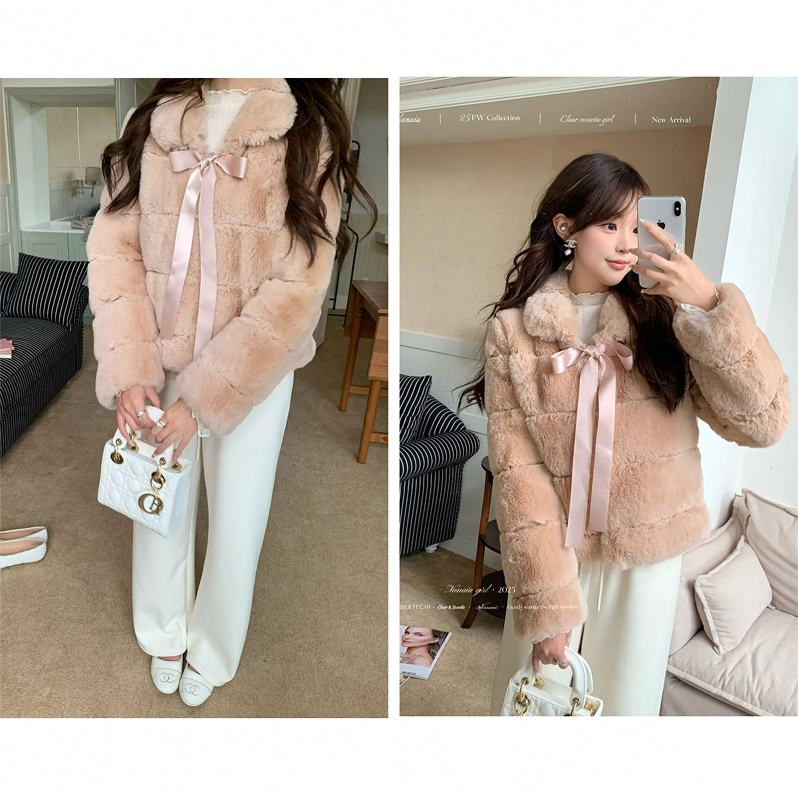甜水仙 娇贵兔 仿兔毛毛绒翻领外套冬季夹棉加厚保暖环保皮草女,淘宝优惠券,粉丝福利购,淘宝优惠卷
