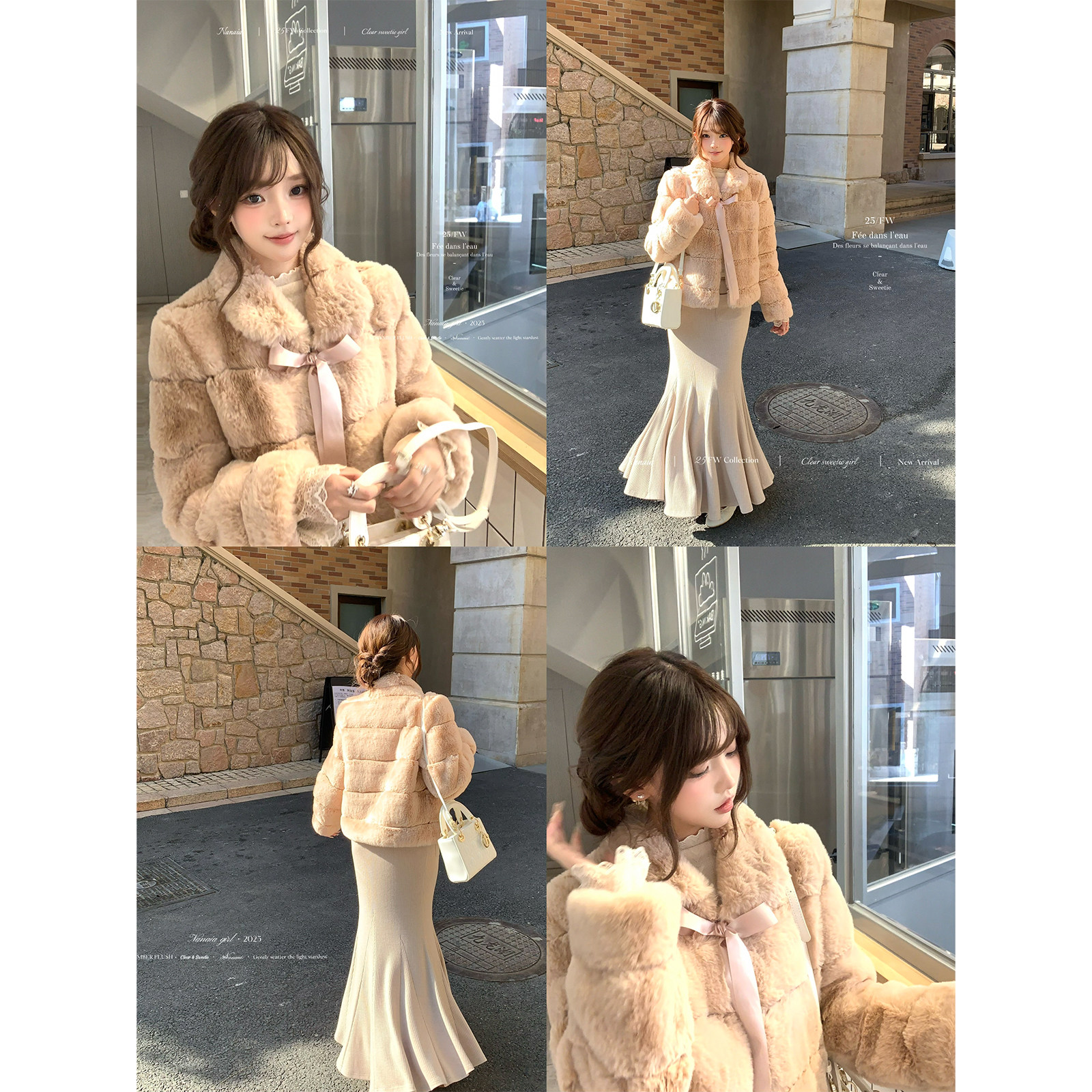 甜水仙 娇贵兔 仿兔毛毛绒翻领外套冬季夹棉加厚保暖环保皮草女,淘宝优惠券,粉丝福利购,淘宝优惠卷