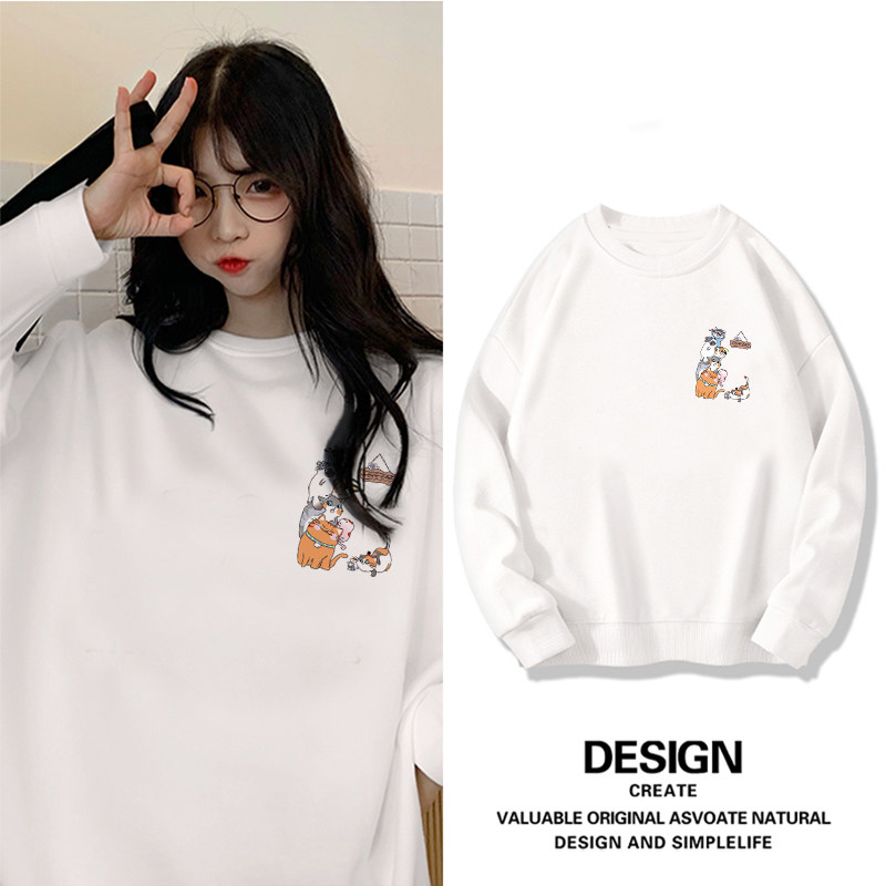 男2022年秋冬新款韩版圆领加绒卫衣 秘印卫衣