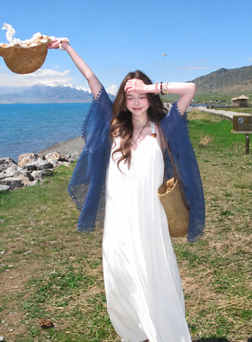 夏季旅游外搭防晒棉麻薄款披肩女