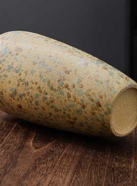 感复古陶罐花瓶侘寂风家居干花插花装饰摆件水培鲜花陶瓷花器