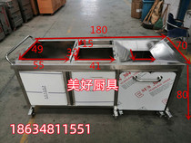 Stainless steel collection handicapped car collection and dining car Dual-use Stroller Hotel Canteen Garbage Truck Bowl collection car